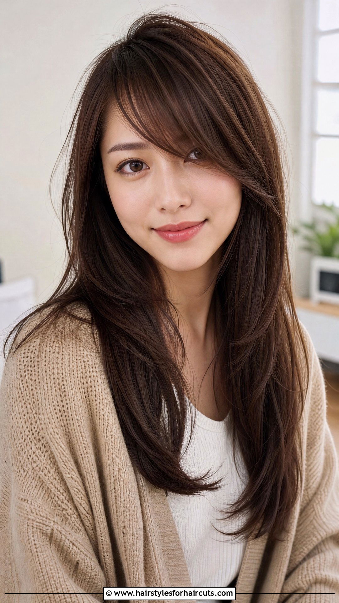Long Layered Haircut With Side Bangs - 25 women layer haircuts - 25 women layer haircuts