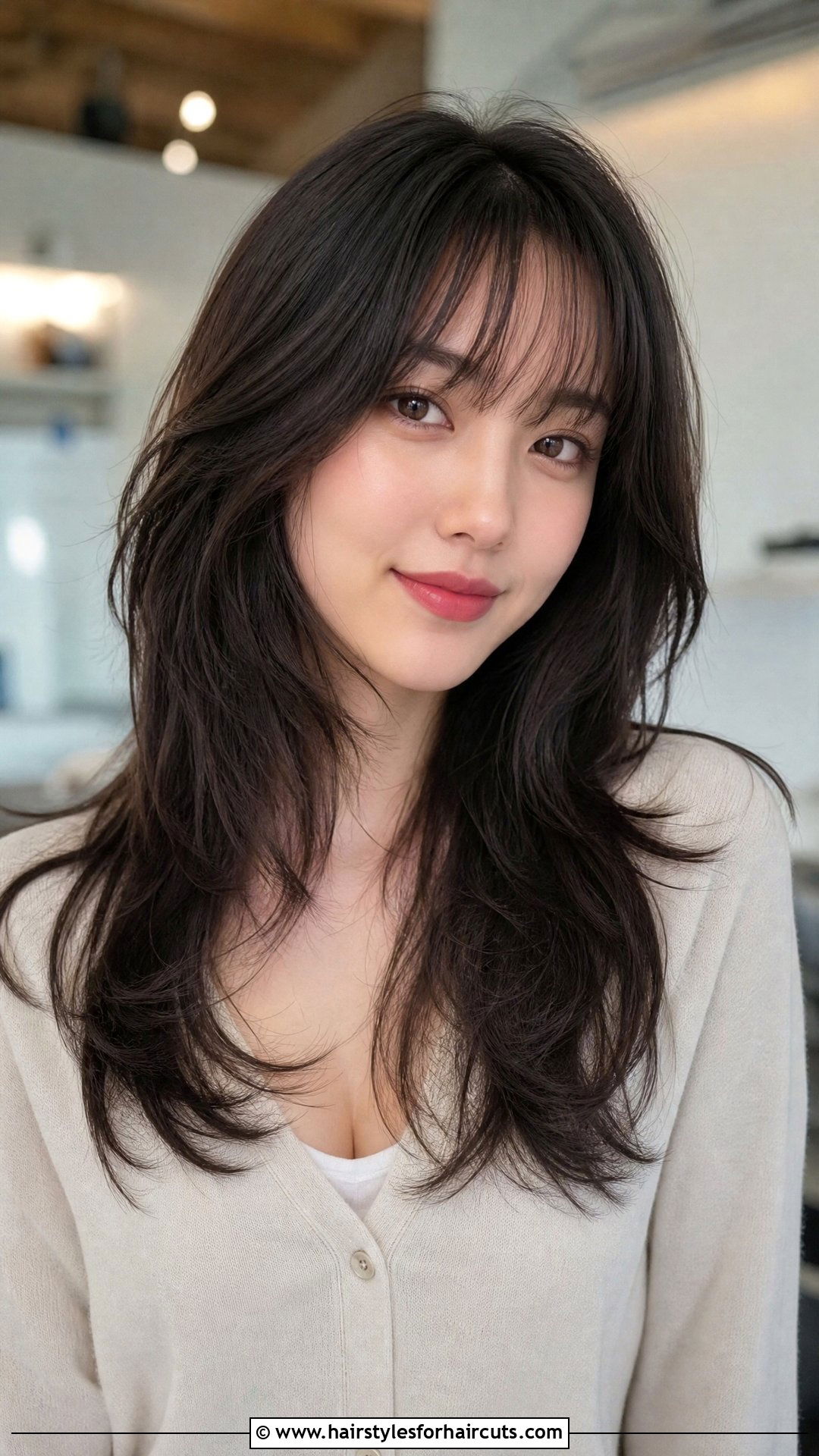 Long Layered Haircut With Wispy Bangs - 25 layered haircuts for long wavy hair - 25 layered haircuts for long wavy hair
