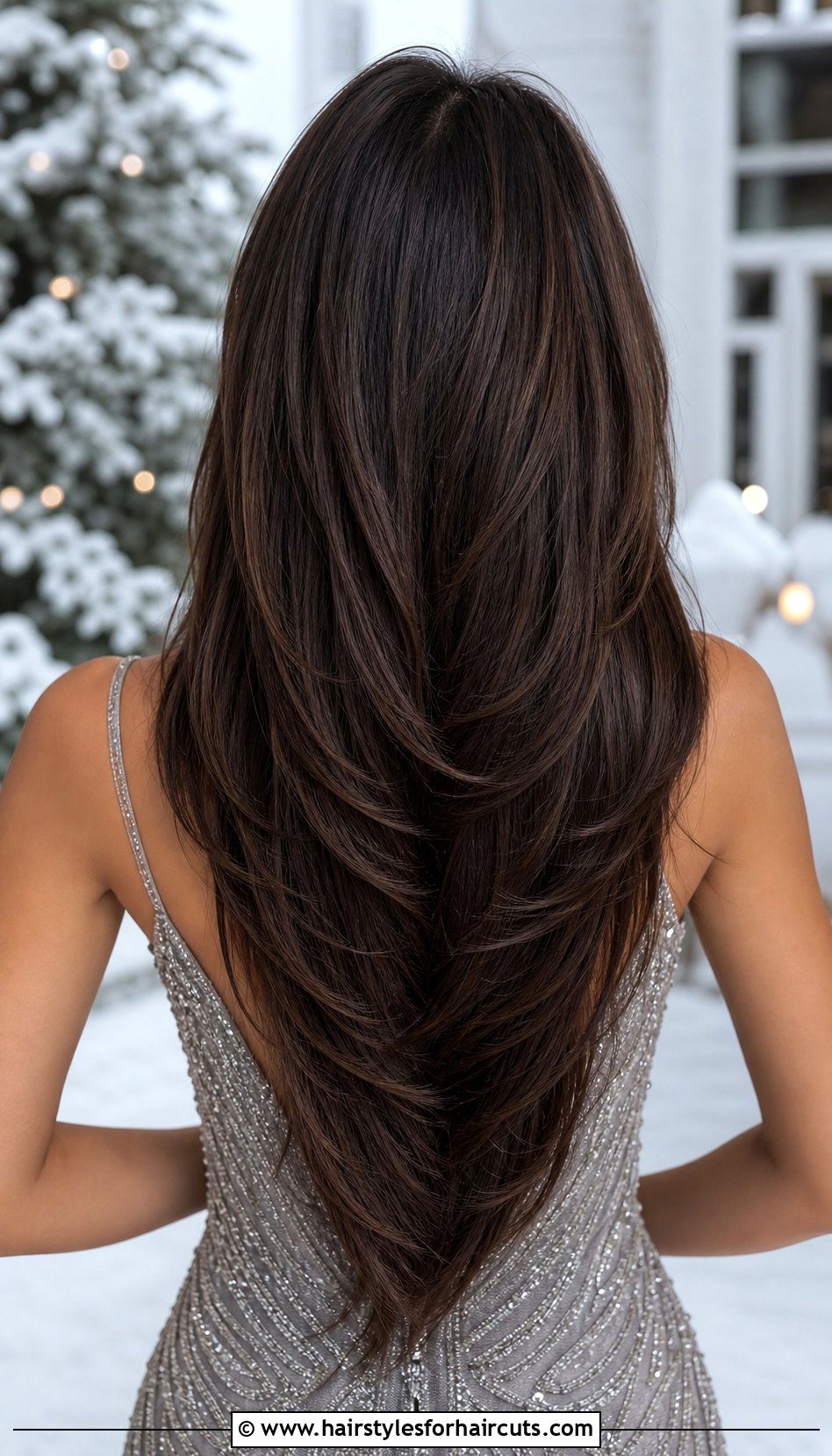 Long Layered V Cut Gray Hair - 25 layered haircuts for gray hair - 25 layered haircuts for gray hair