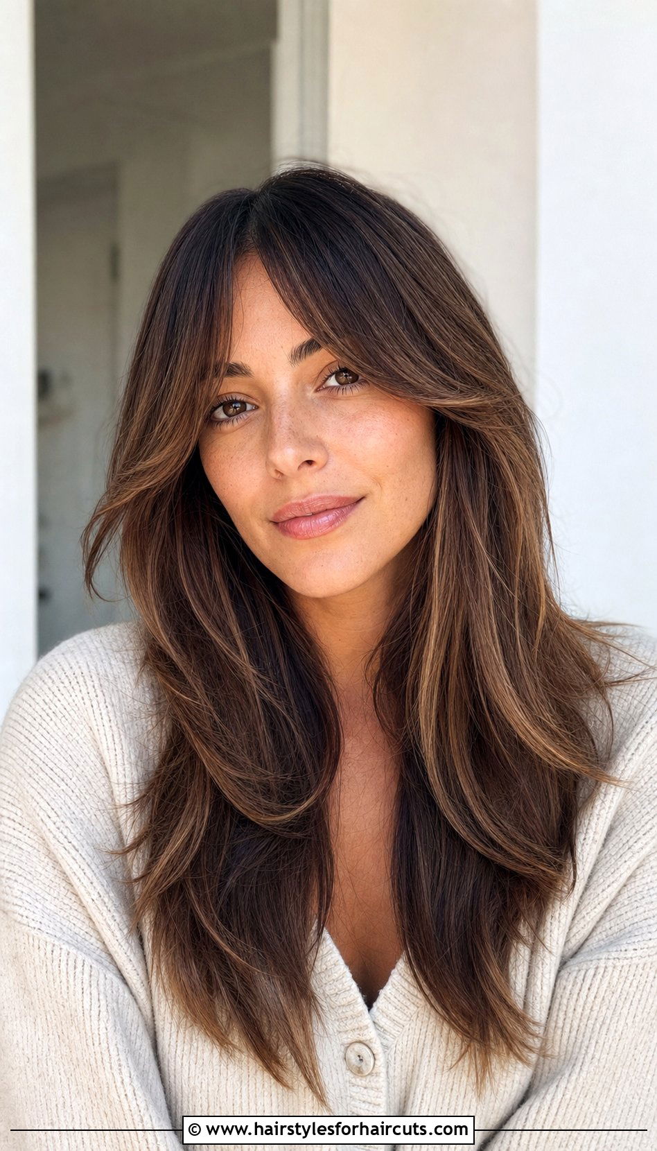Long Layers With Curtain Bangs - 25 haircuts for women long hair layers - 25 haircuts for women long hair layers