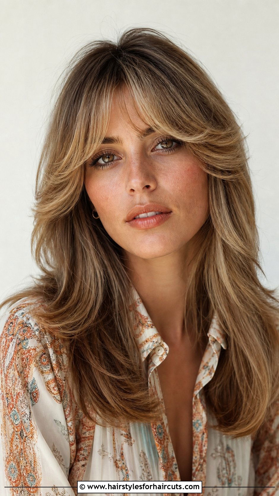 Long Layers With Feathered Bangs - 25 haircuts with bangs and layers - 25 haircuts with bangs and layers