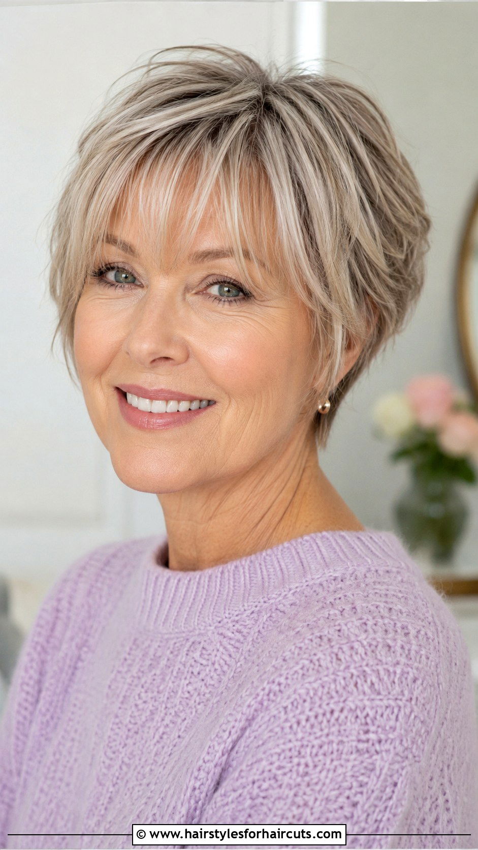 Long Pixie With Bangs - 25 haircuts for fine hair women over 50 - 25 haircuts for fine hair women over 50