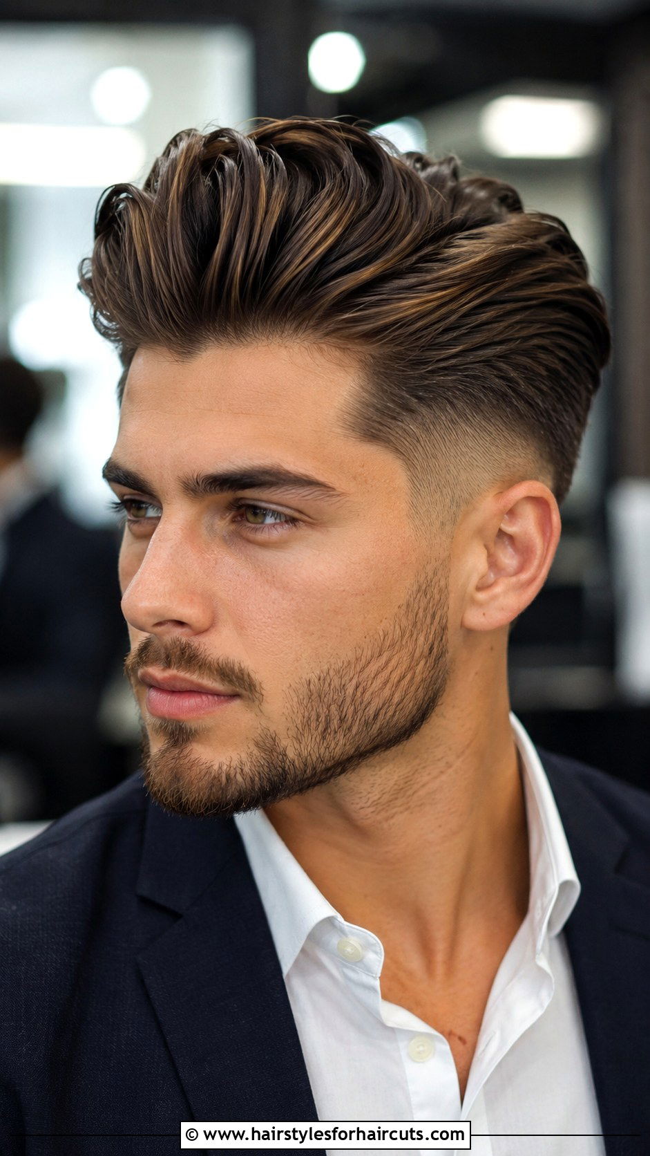 Long Pompadour With Mid Fade - 25 fade haircuts long hair - 25 fade haircuts long hair