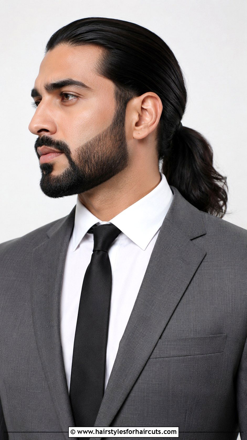 Long Ponytail With Corporate Beard - 25 beard and long hairstyles - 25 beard and long hairstyles