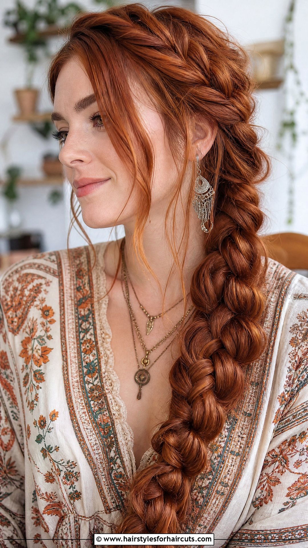Long Red Braided Hairstyle - 25 long red hairstyles - 25 long red hairstyles