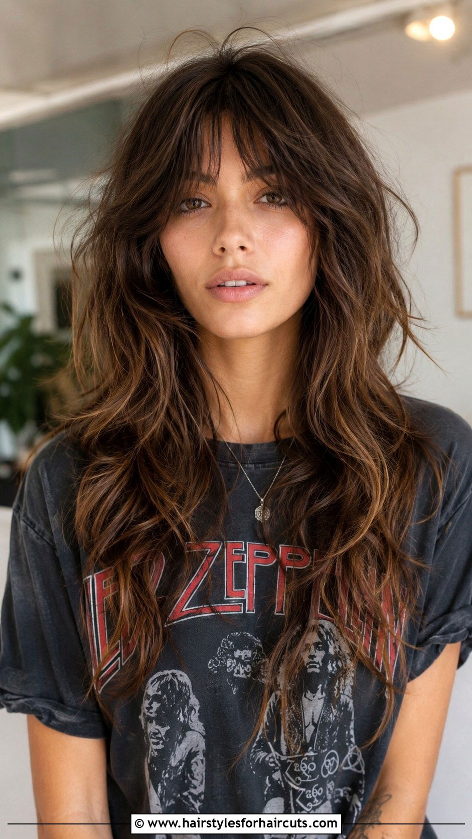 Long Shag Haircut With Curtain Bangs - 25 easy hairstyles for long hair with bangs - 25 easy hairstyles for long hair with bangs
