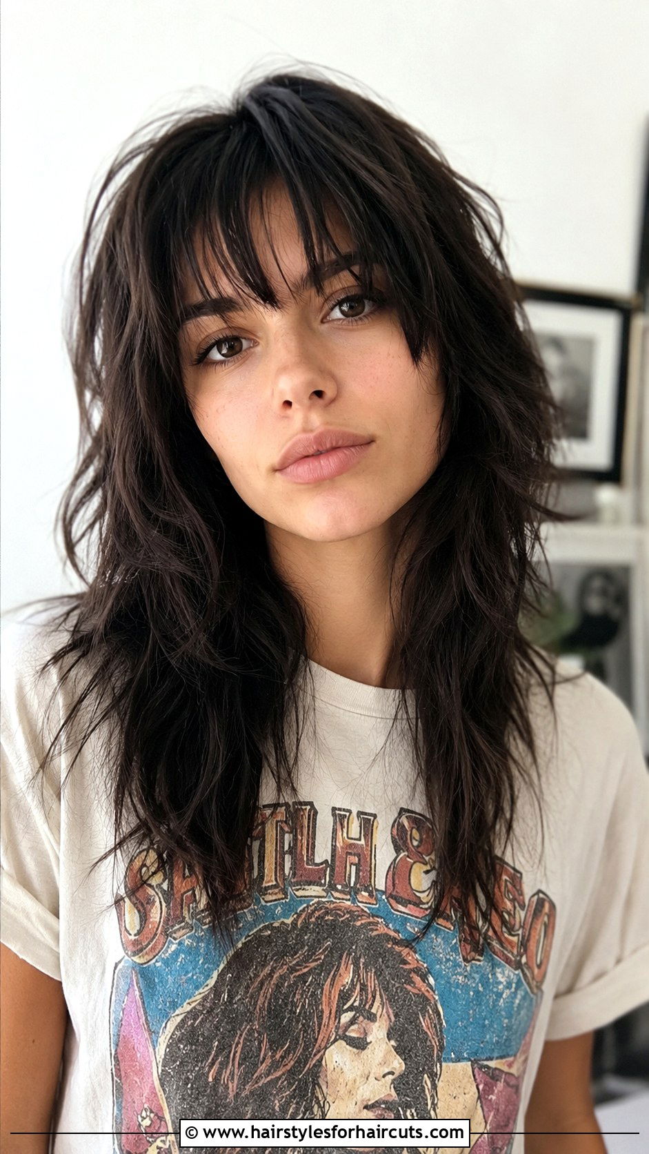 Long Shag Haircut With Wispy Bangs - 25 layered long haircuts with bangs - 25 layered long haircuts with bangs