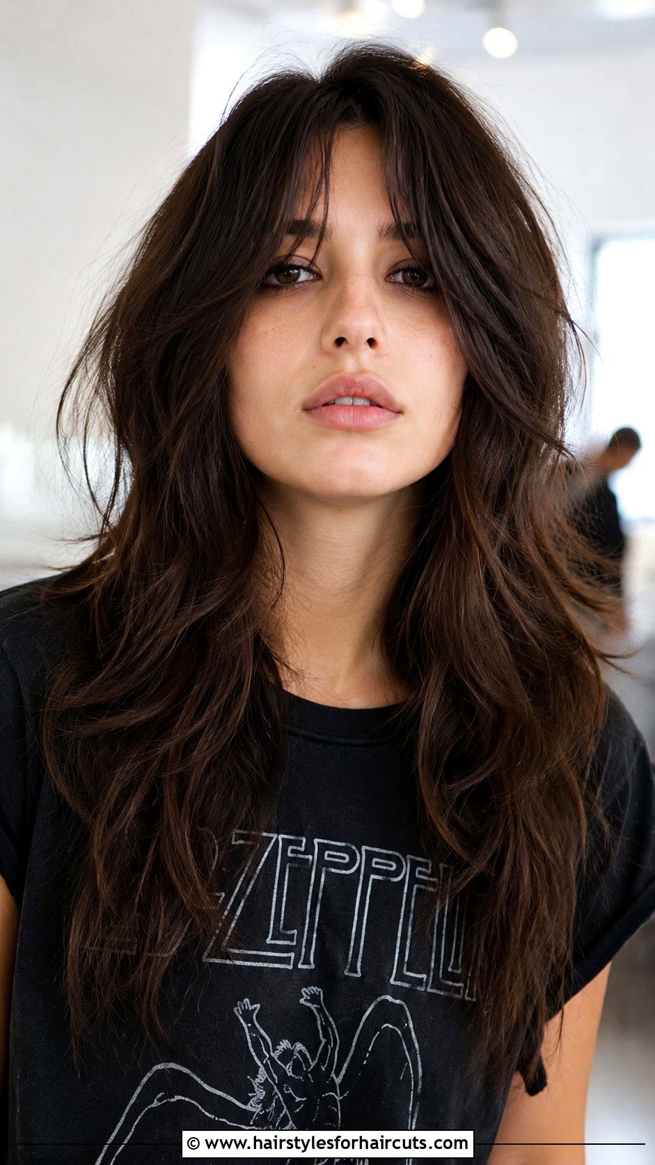 Long Shag With Curtain Bangs - 25 womens hairstyles with bangs - 25 womens hairstyles with bangs