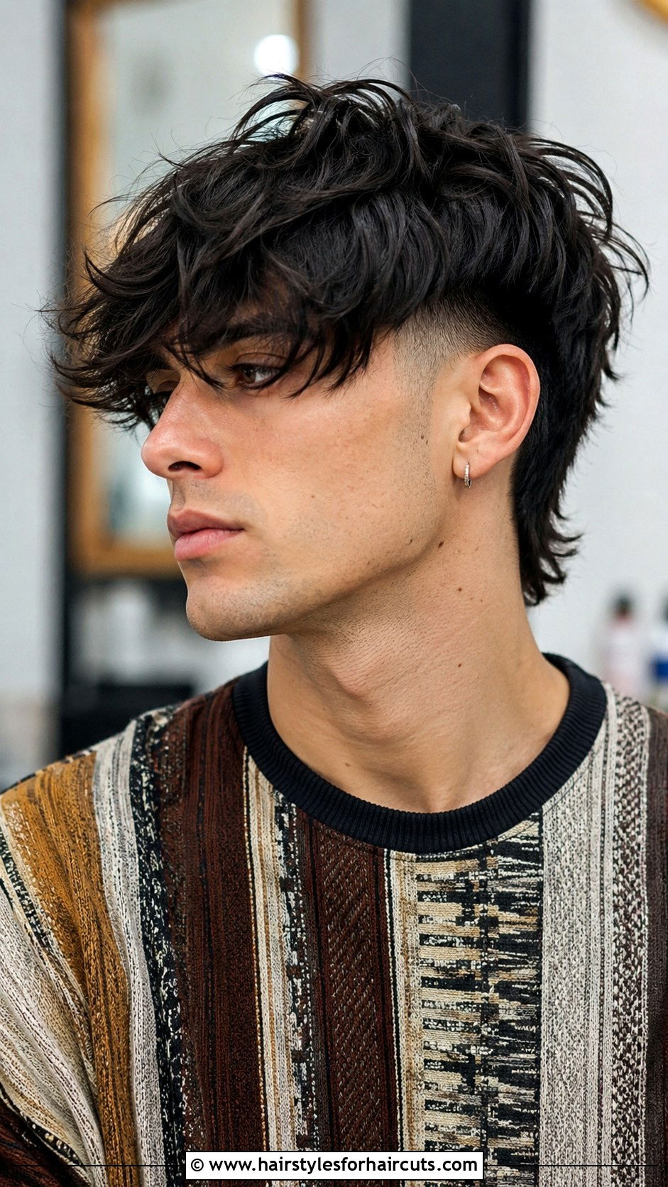Long Shag With Drop Fade - 25 fade haircuts long hair - 25 fade haircuts long hair