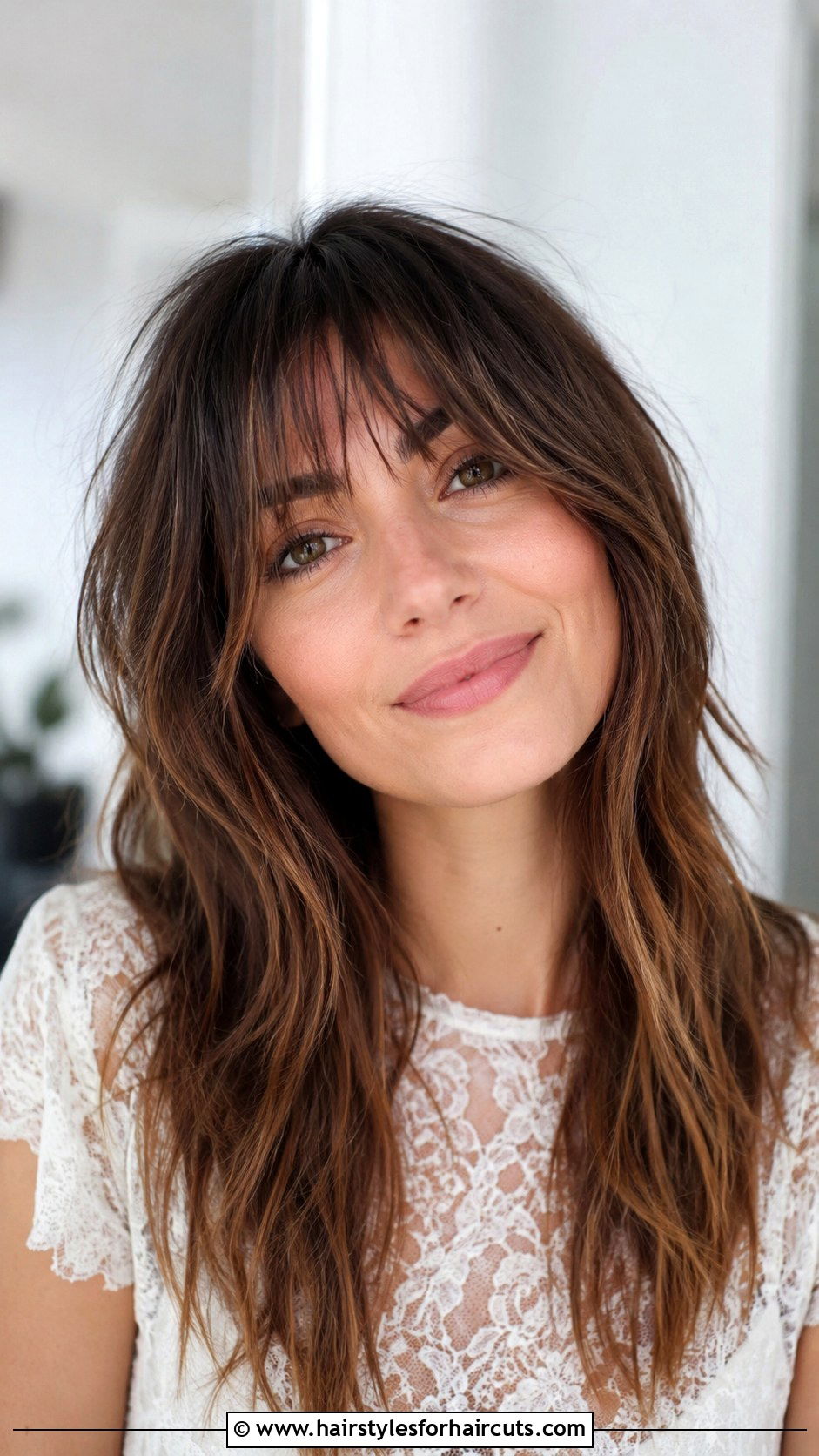 Long Shag With Wispy Bangs - 25 shaggy layered haircuts for long hair - 25 shaggy layered haircuts for long hair