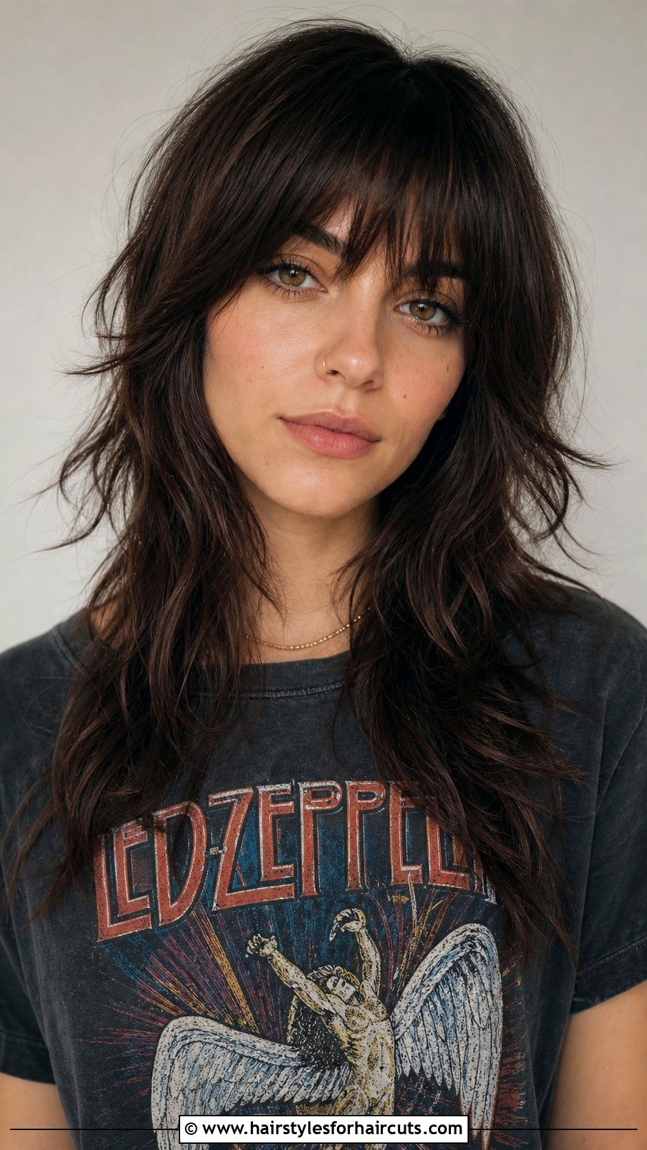 Long Shag With Wispy Bangs - 25 haircuts with bangs and layers - 25 haircuts with bangs and layers