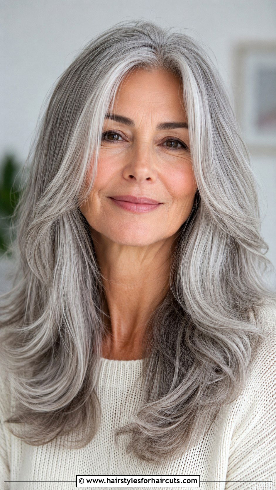 Long Silver Gray Layers - 25 silver gray hairstyles - 25 silver gray hairstyles