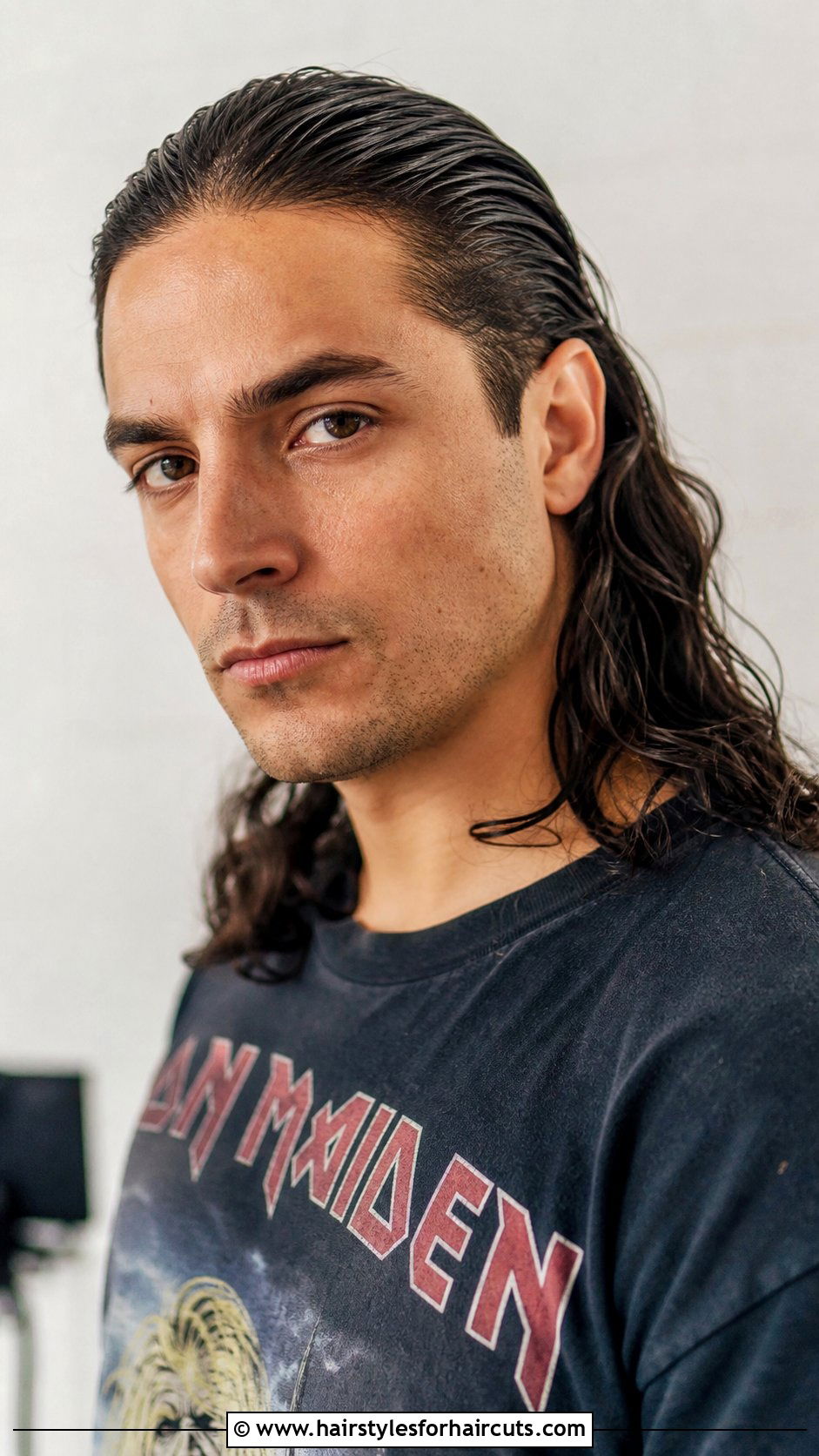 Long Slicked Back Mullet - 25 long hair grease hairstyles - 25 long hair grease hairstyles