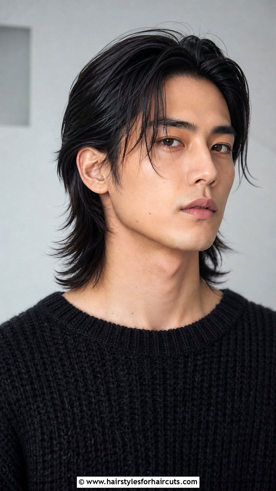 Long Slicked Back Wolf Cut - 25 long hair grease hairstyles - 25 long hair grease hairstyles