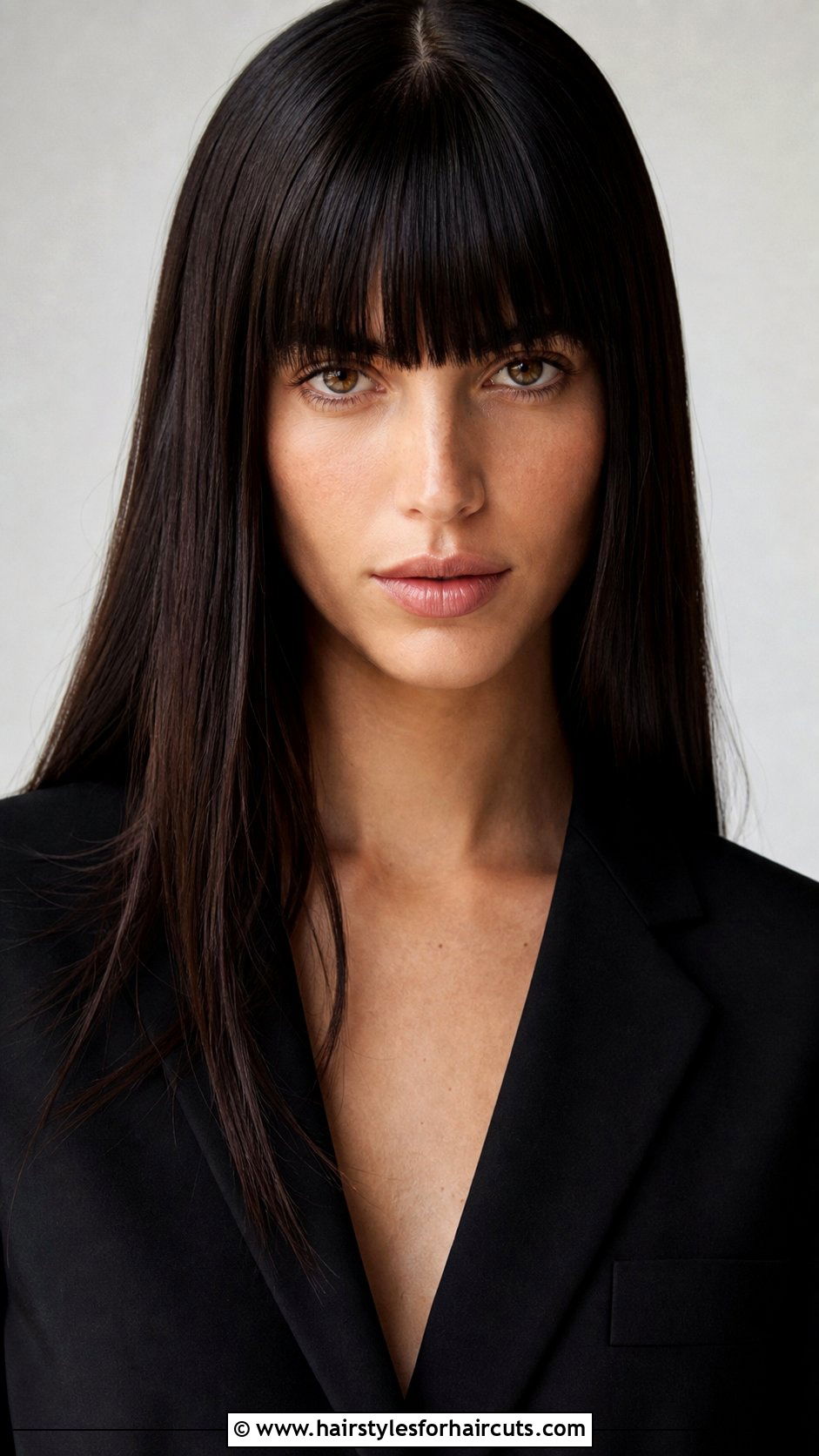 Long Straight Hair With Blunt Bangs - 25 hairstyles long hair with bangs - 25 hairstyles long hair with bangs