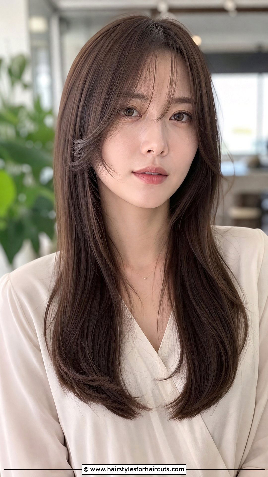 Long Straight Hair With Cheekbone Bangs - 25 haircuts for long straight hair female - 25 haircuts for long straight hair female