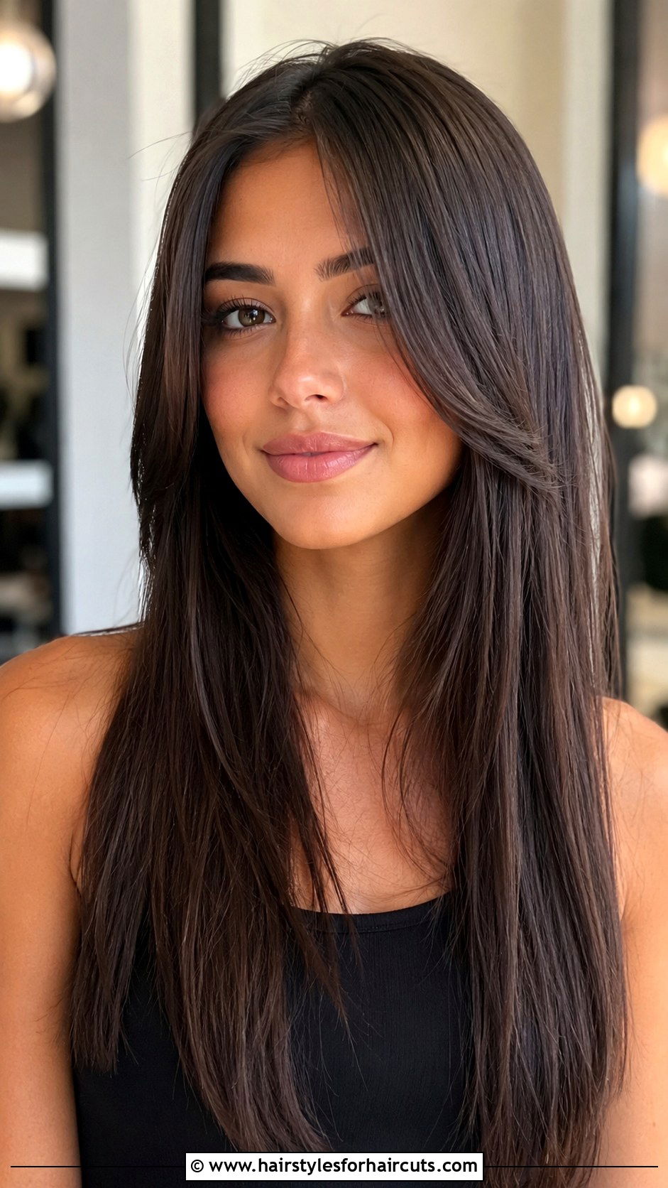 Long Straight Hair With Face Framing Layers - 25 best hairstyles for square face - 25 best hairstyles for square face