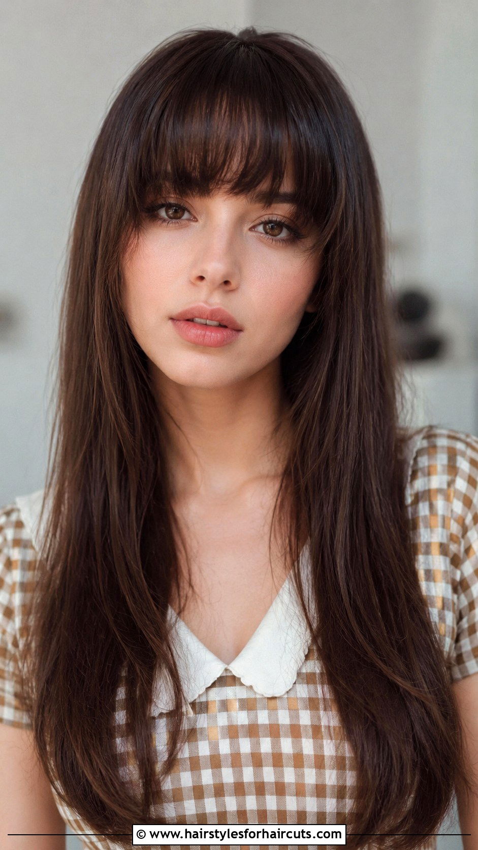 Long Straight Hair With Rounded Bangs - 25 hairstyles for long straight hair with bangs - 25 hairstyles for long straight hair with bangs