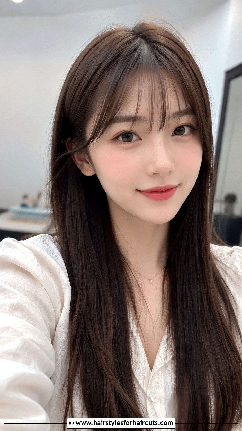 Long Straight Hair With See Through Bangs - 25 chinese hairstyles for long hair - 25 chinese hairstyles for long hair