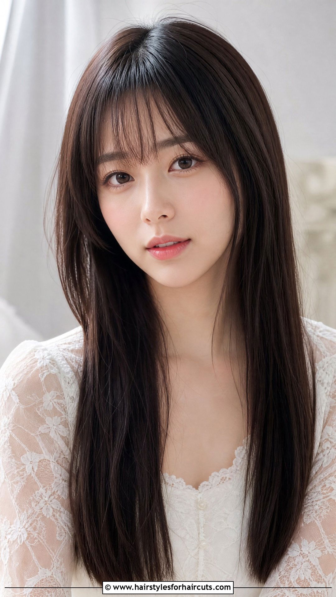 Long Straight Hair With Soft Bangs - 25 straight haircuts for long hair - 25 straight haircuts for long hair