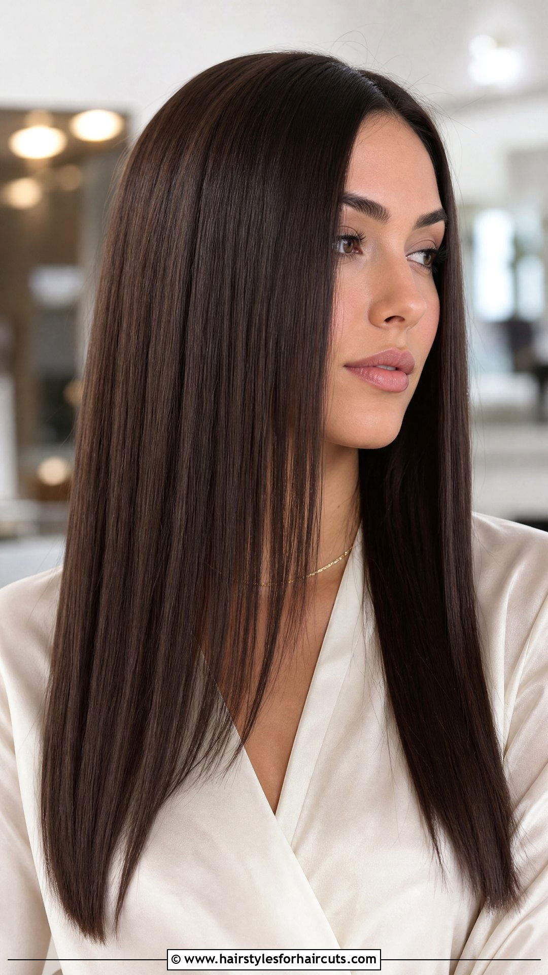 Long Straight Haircut - 25 hairstyles for heart shape face - 25 hairstyles for heart shape face
