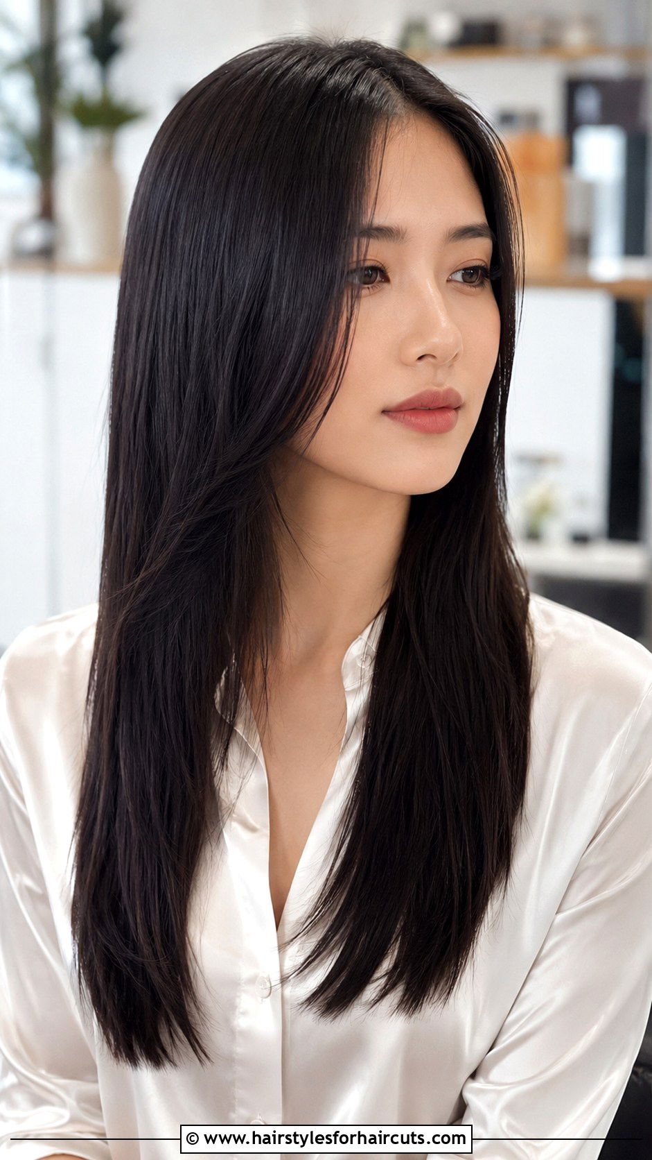 Long Straight Haircut With Razored Ends - 25 haircuts for thick hair round face - 25 haircuts for thick hair round face