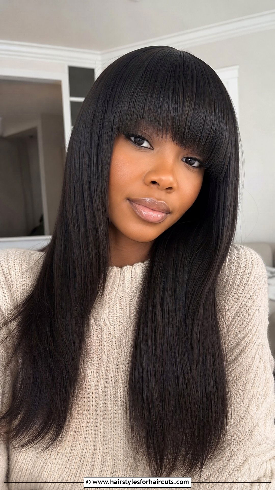 Long Straight Sew In With Bangs - 25 sew in hairstyles straight hair - 25 sew in hairstyles straight hair
