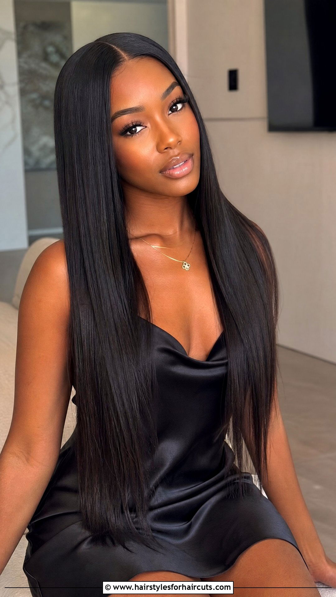 Long Straight Track Hairstyle - 25 track hairstyles for black hair - 25 track hairstyles for black hair