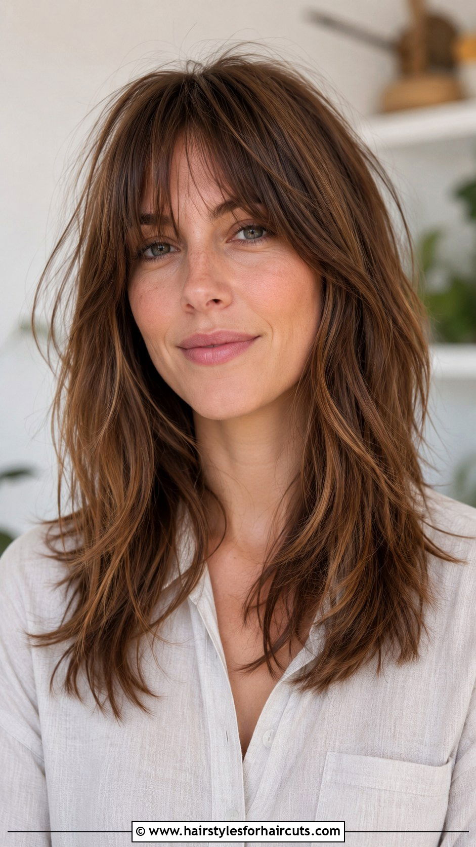 Long Textured Layered Haircut With Bangs - 25 layered long haircuts with bangs - 25 layered long haircuts with bangs