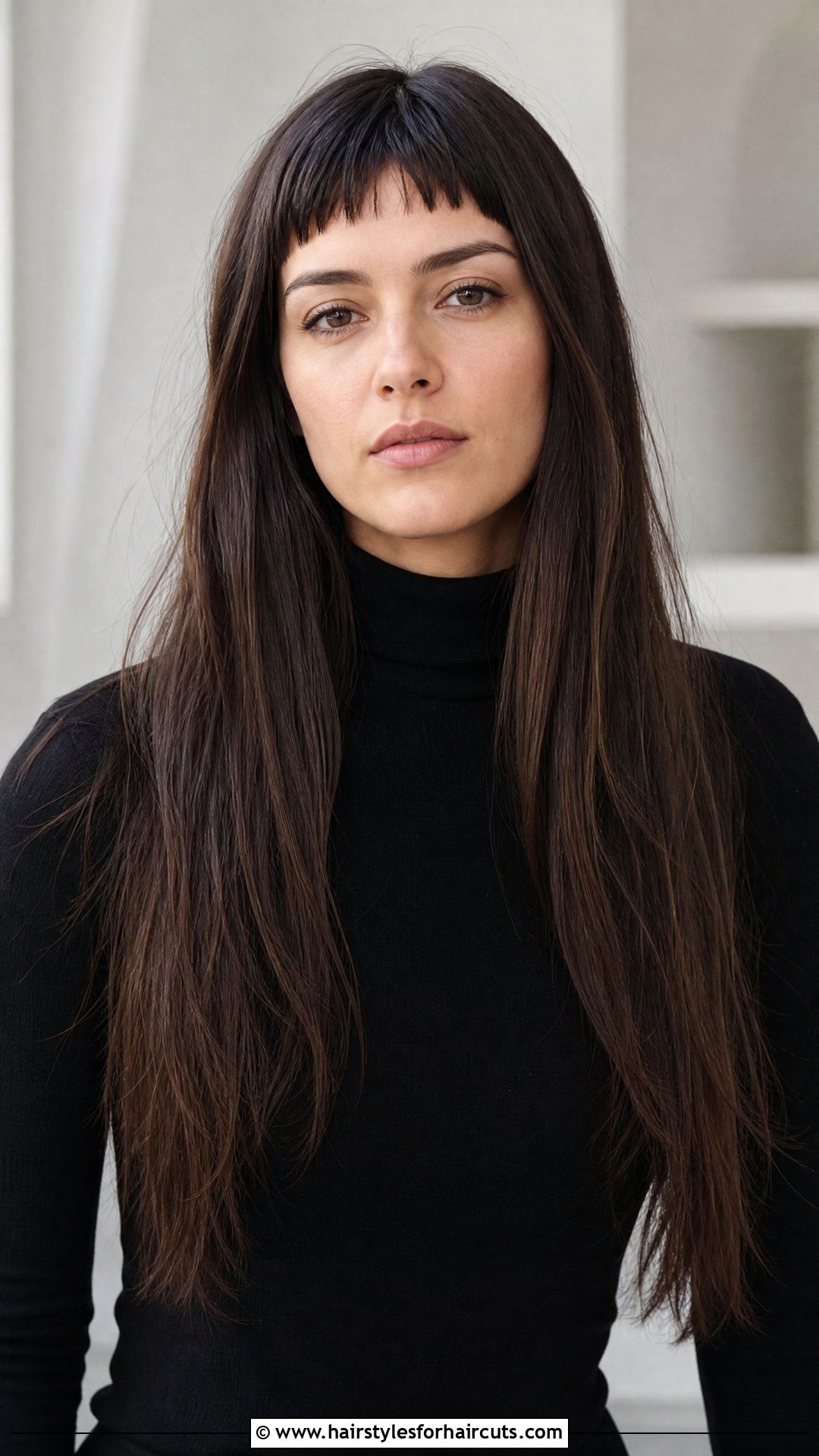 Long Thin Hair With Micro Bangs - 25 long thin hairstyles for women - 25 long thin hairstyles for women