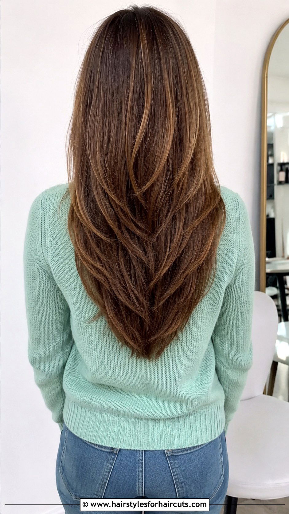 Long V Cut With Two Layers - 25 2 layered haircuts for long hair - 25 2 layered haircuts for long hair