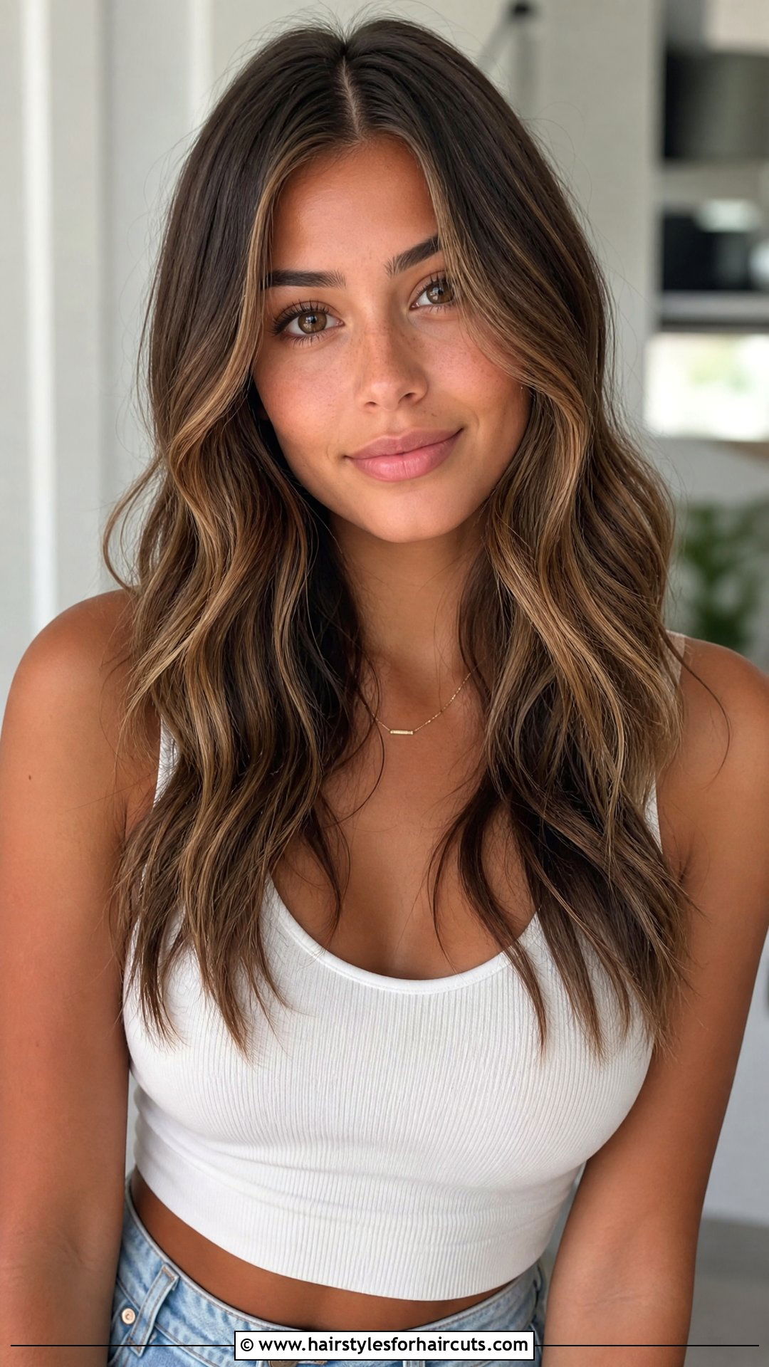 Long Wavy Center Part - 25 hairstyles for widows peak - 25 hairstyles for widows peak