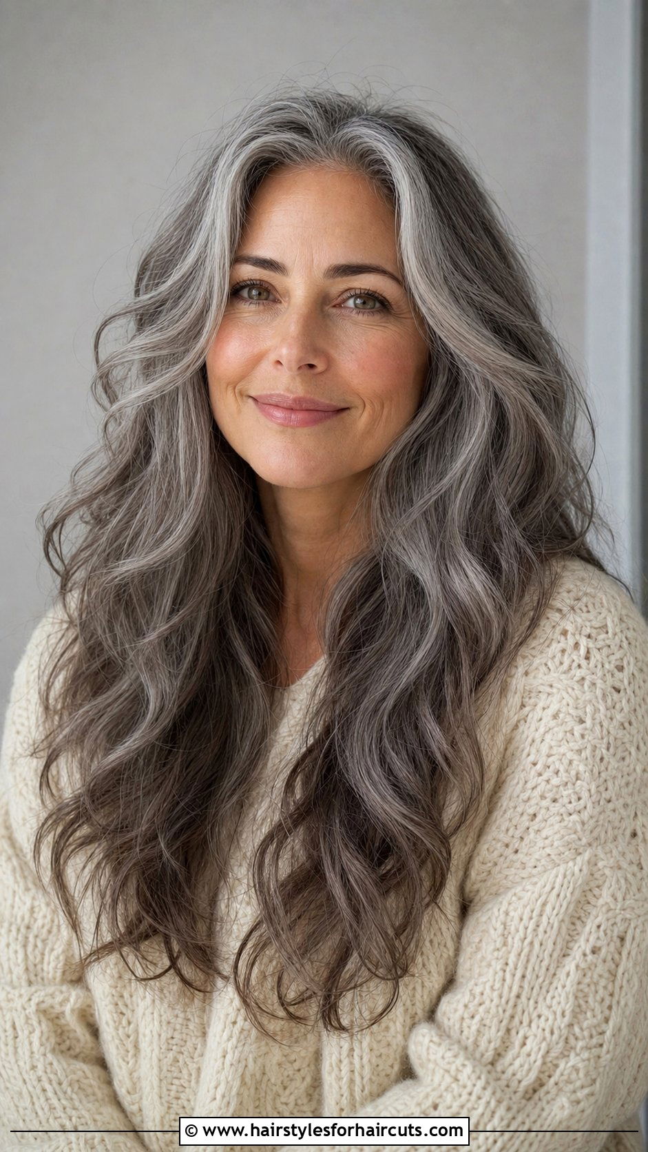 Long Wavy Gray Hair - 25 wavy gray hairstyles - 25 wavy gray hairstyles