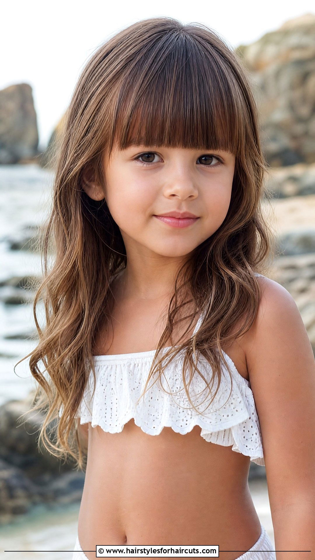 Long Wavy Hair With Blunt Bangs - 25 long hair little girl haircuts with bangs - 25 long hair little girl haircuts with bangs