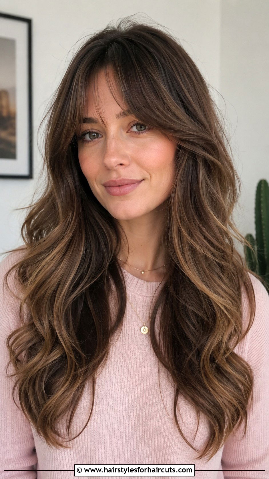 Long Wavy Hair With Curtain Bangs - 25 2a hairstyles - 25 2a hairstyles