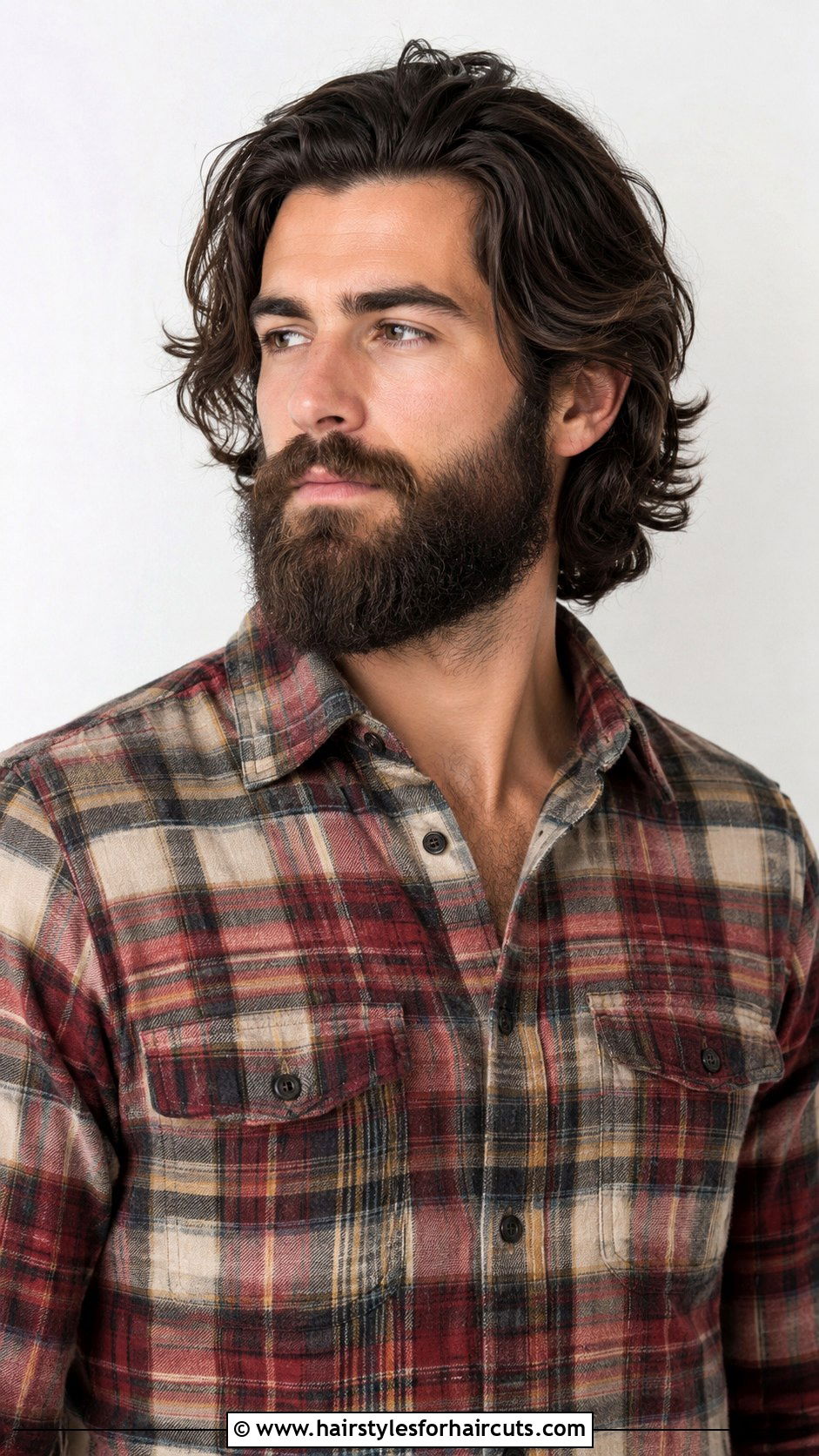 Long Wavy Hair With Full Beard - 25 beard and long hairstyles - 25 beard and long hairstyles