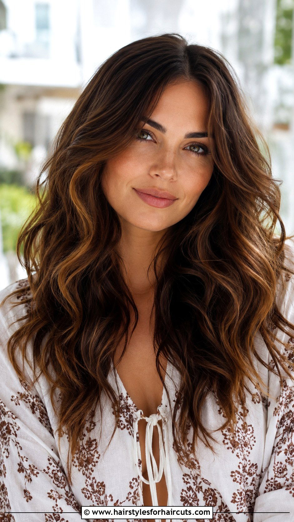 Long Wavy Hair With Middle Part - 25 hairstyles for heart shaped face female - 25 hairstyles for heart shaped face female