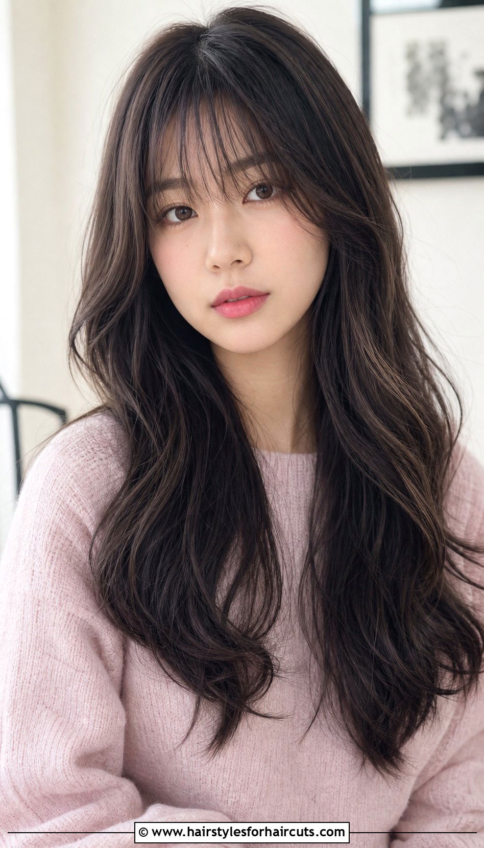 Long Wavy Hair With See Through Bangs - 25 japan hairstyles girl - 25 japan hairstyles girl