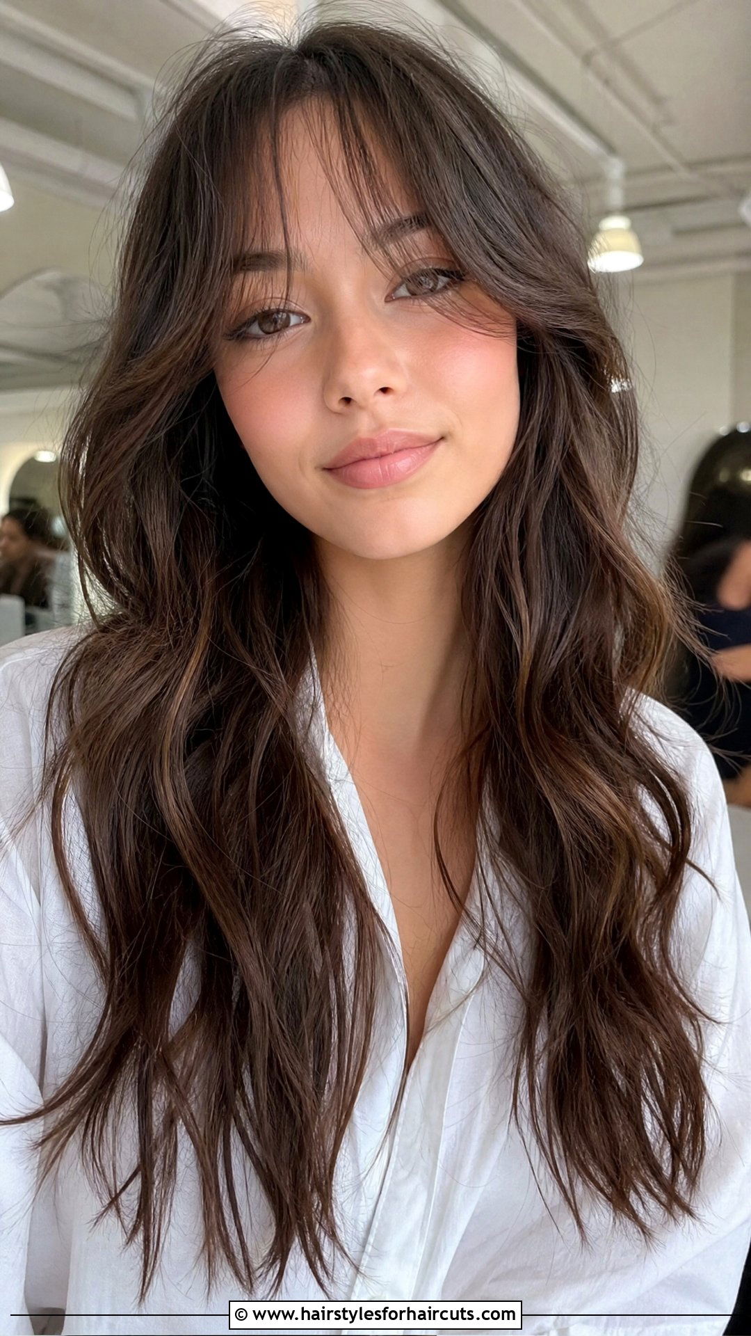Long Wavy Hair With Wispy Bangs - 25 long hairstyles for thick wavy hair - 25 long hairstyles for thick wavy hair