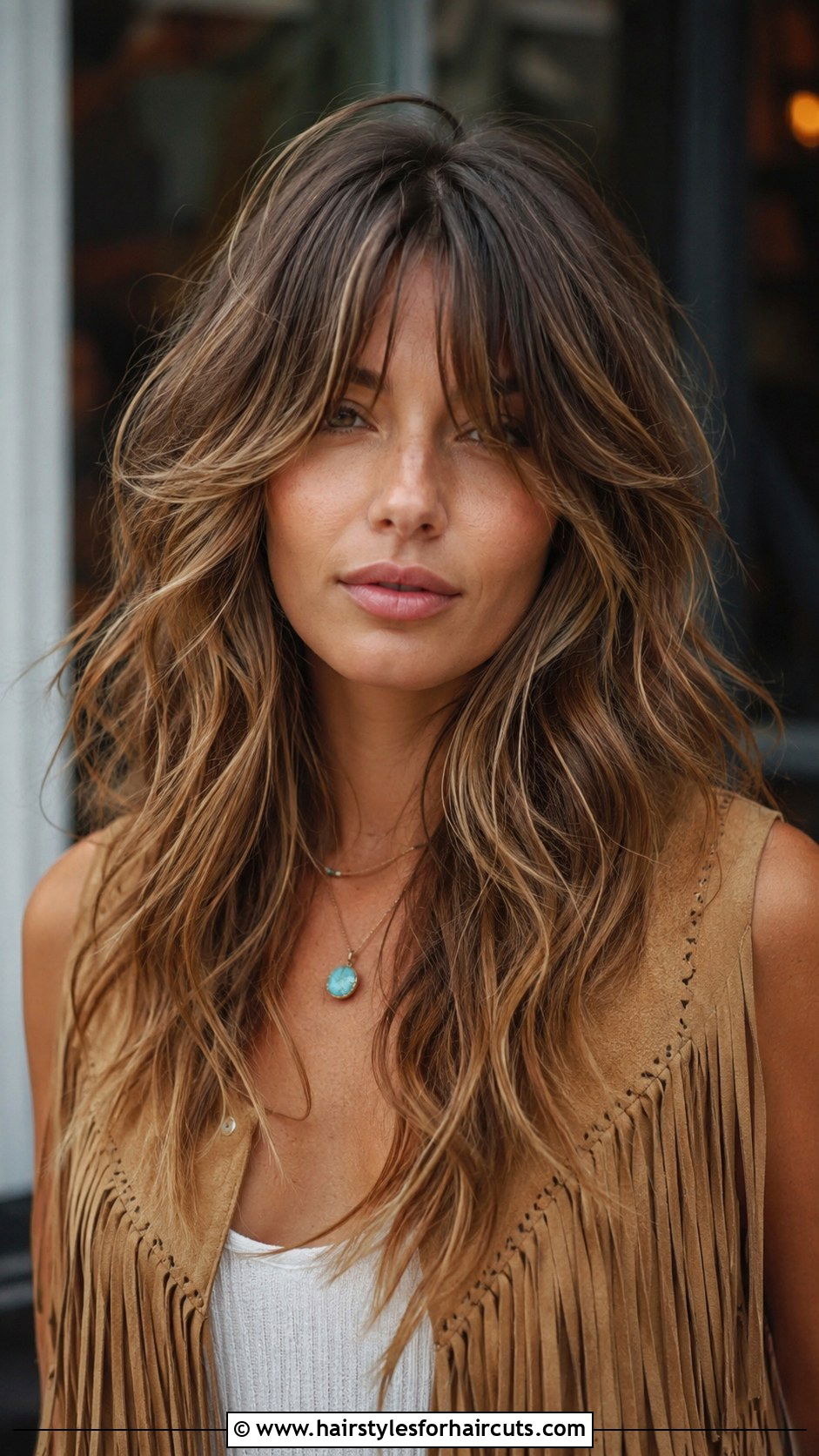Long Wavy Shag - 25 diamond face shape haircuts - 25 diamond face shape haircuts