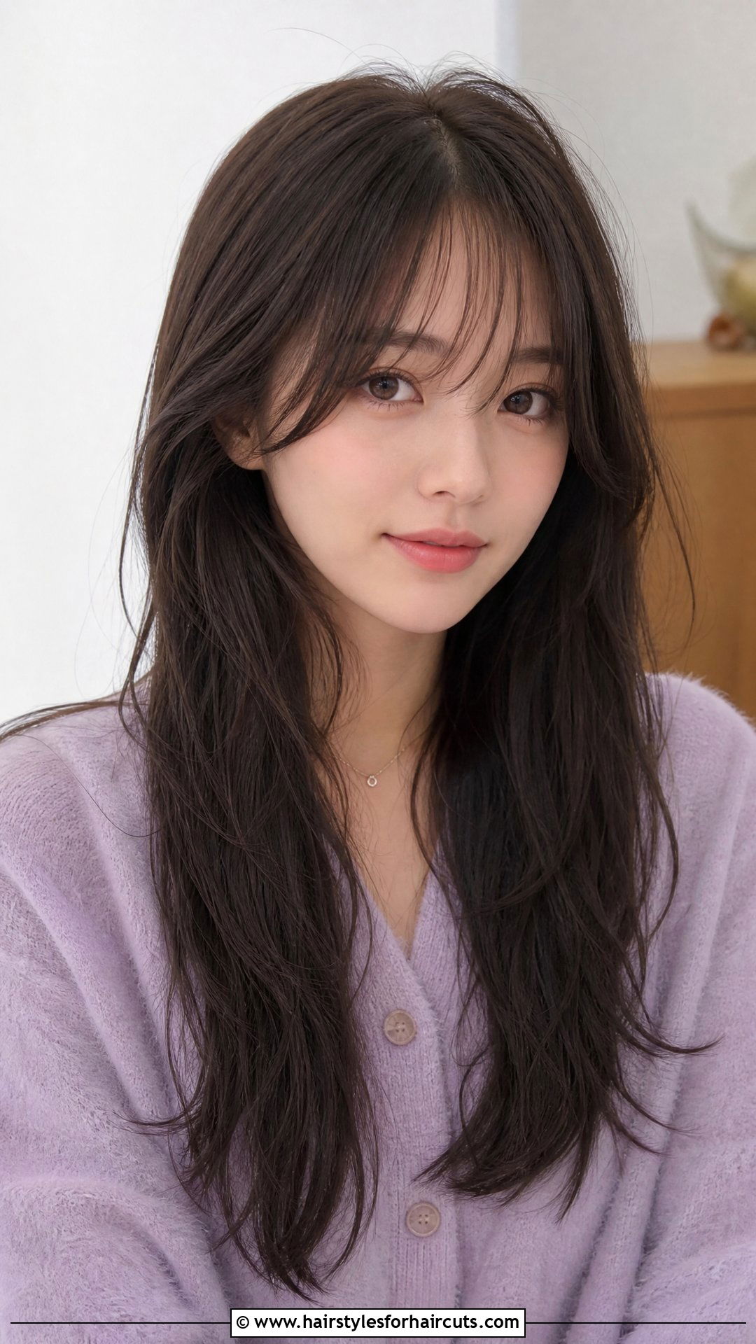 Long Wispy Bangs Haircut - 25 long haircuts for women with thick hair - 25 long haircuts for women with thick hair