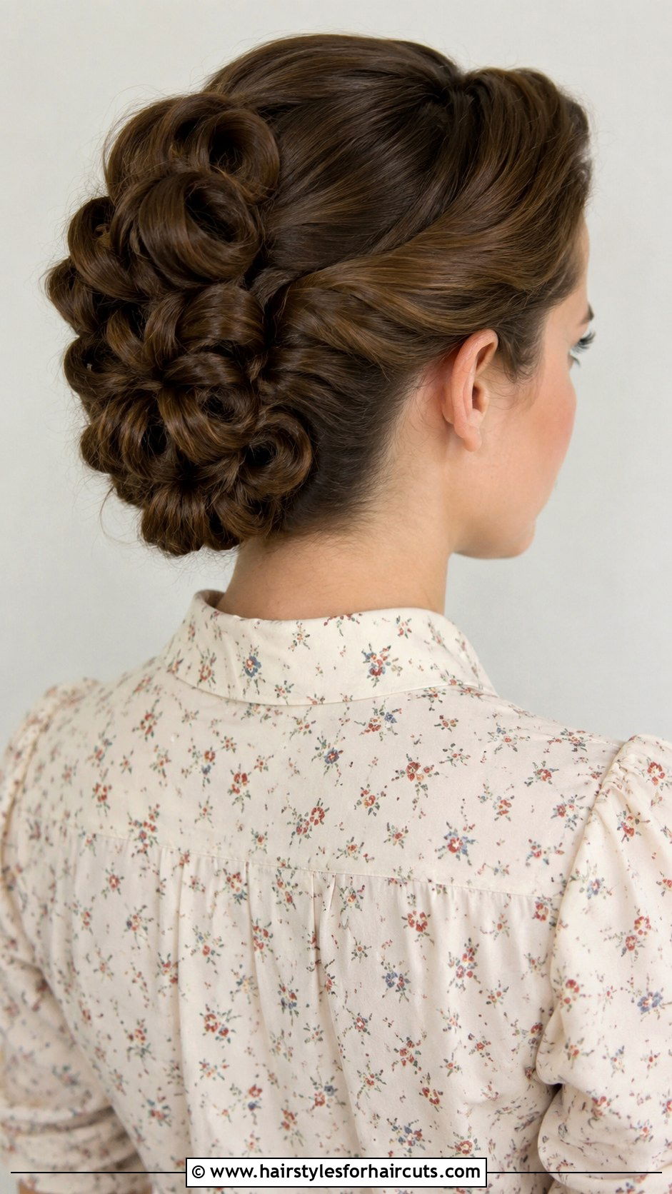 Looped Updo - 25 1940s womens hairstyles long hair - 25 1940s womens hairstyles long hair
