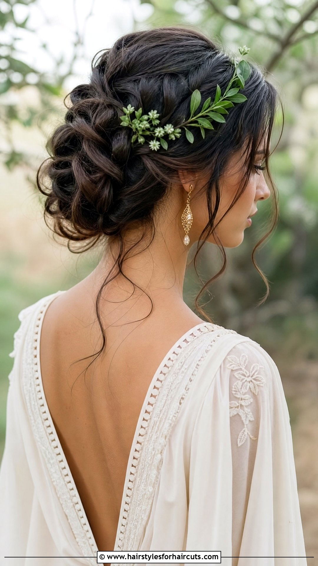 Loose Braided Updo For Dark Hair - 25 wedding hairstyles for dark hair - 25 wedding hairstyles for dark hair