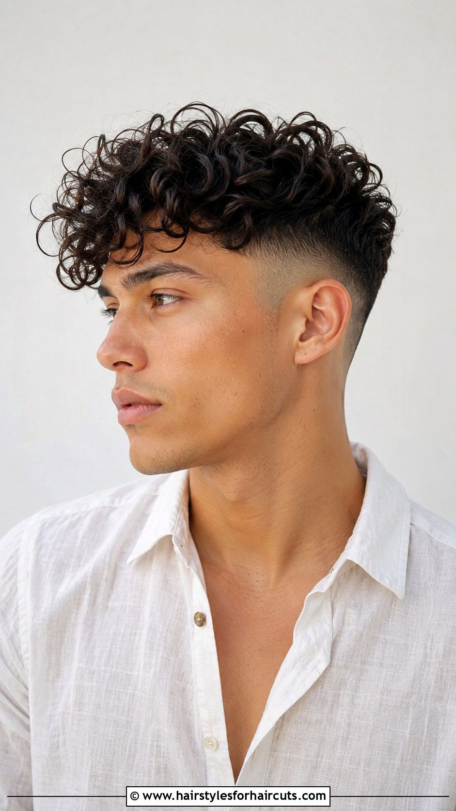 Loose Curls Two Block With Shaved Sides - 25 2 block haircuts curly hair - 25 2 block haircuts curly hair