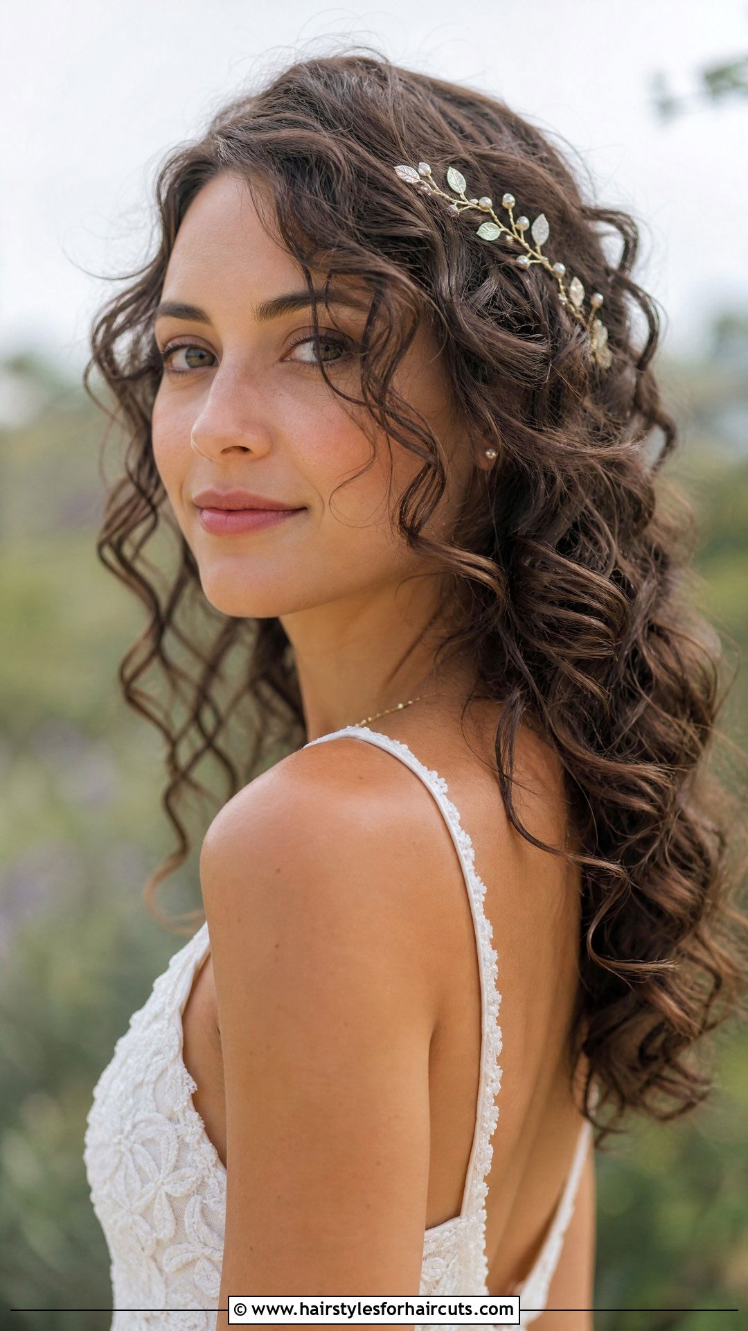 Loose Curly Wedding Hairstyle - 25 wedding hairstyles for thick curly hair - 25 wedding hairstyles for thick curly hair