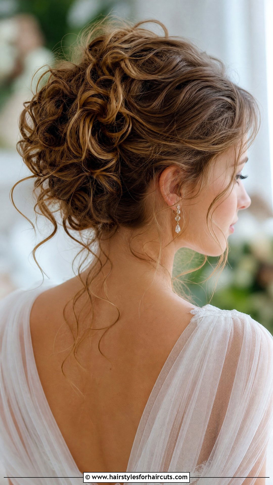 Loose Curly Wedding Updo - 25 wedding hairstyles for curly hair - 25 wedding hairstyles for curly hair