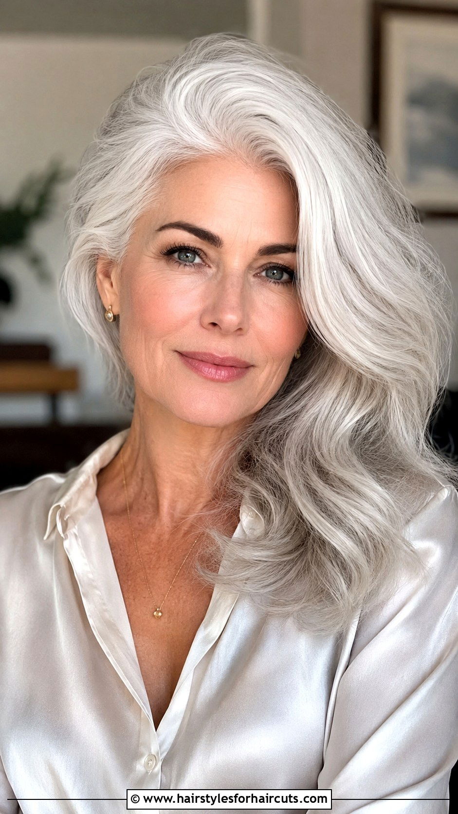 Loose Deep Side Sweep - 25 low tension hairstyles white hair - 25 low tension hairstyles white hair