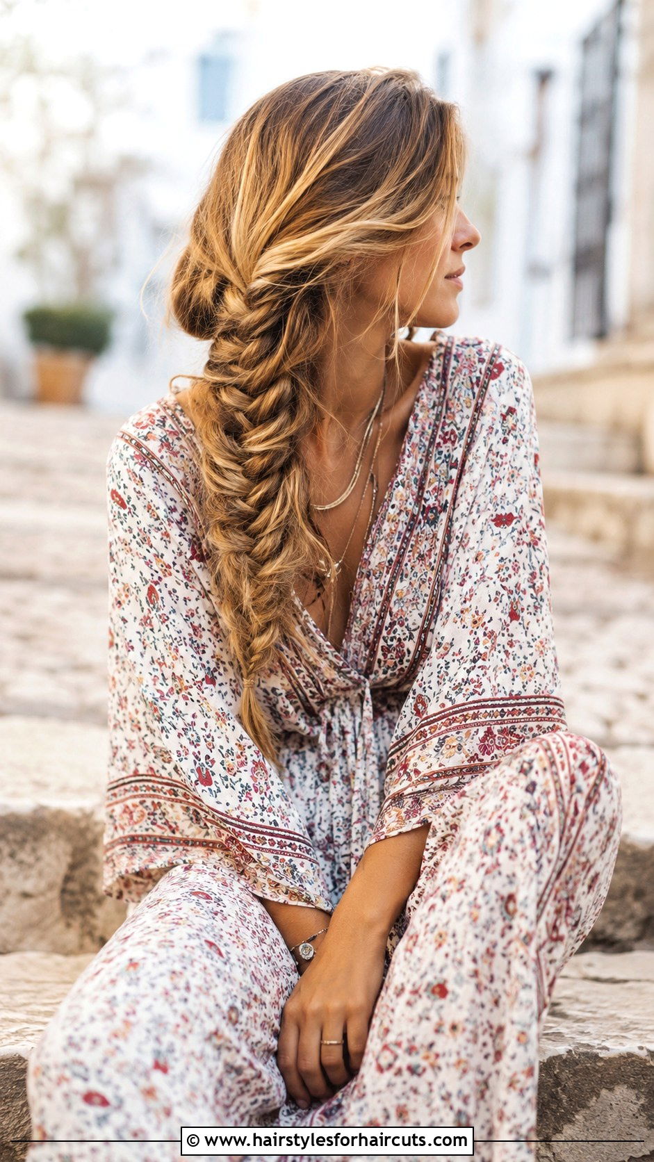 Loose Fishtail Braid - 25 masquerade ball hairstyles for medium hair - 25 masquerade ball hairstyles for medium hair