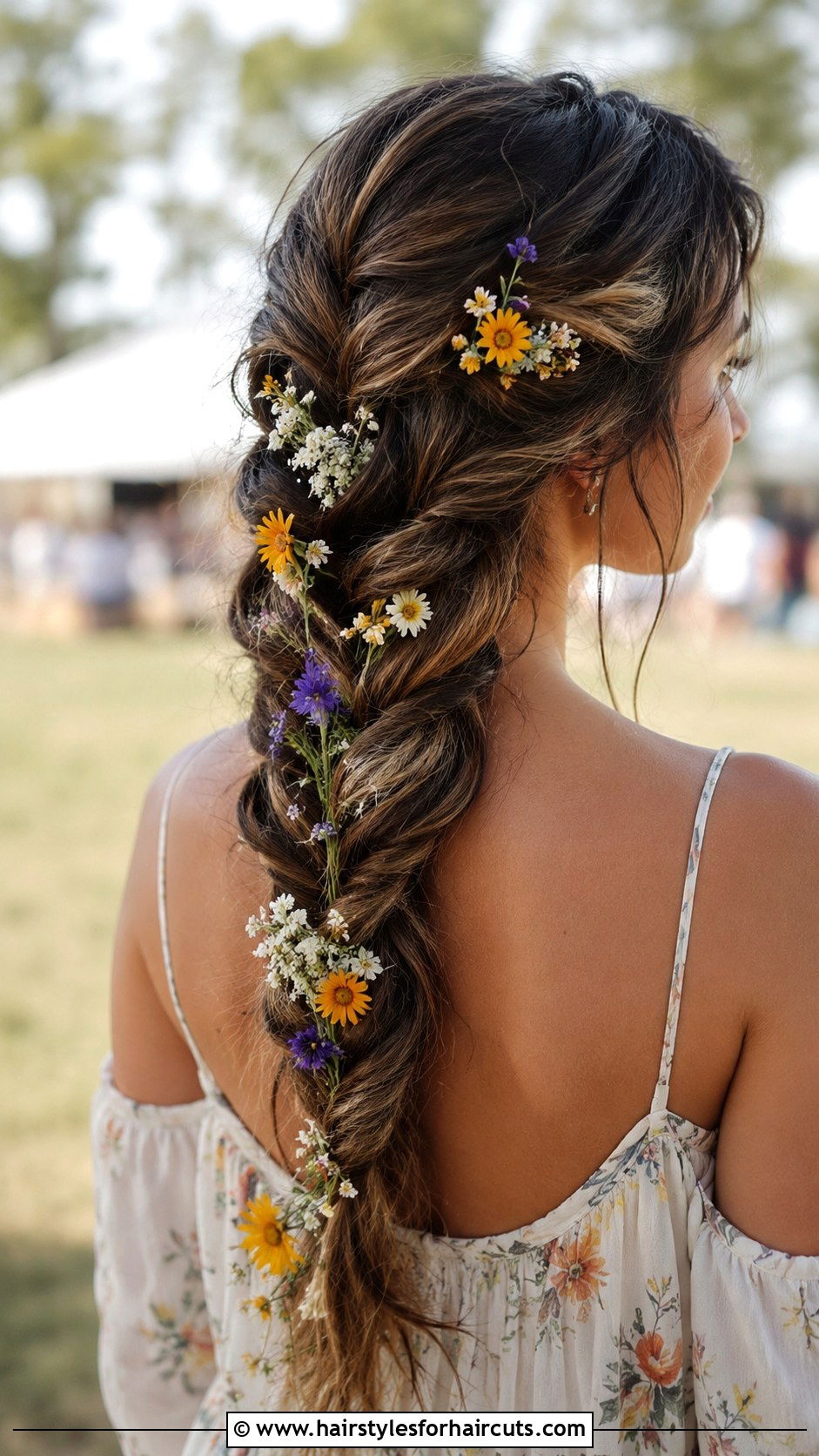 Loose Flower Braid - 25 simple hairstyles for wedding - 25 simple hairstyles for wedding