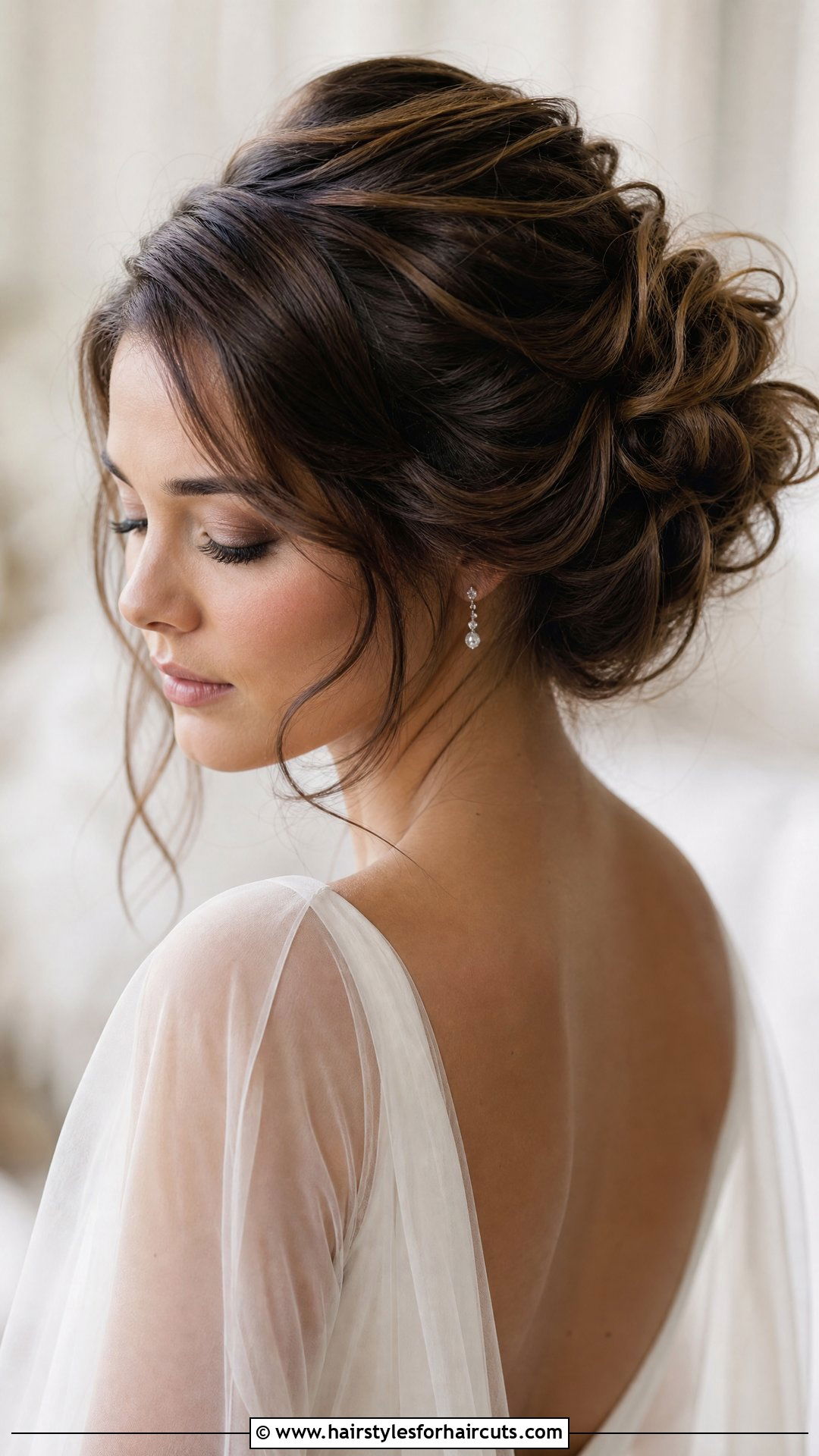 Loose Romantic Updo - 25 hairstyles for the bride with long hair - 25 hairstyles for the bride with long hair